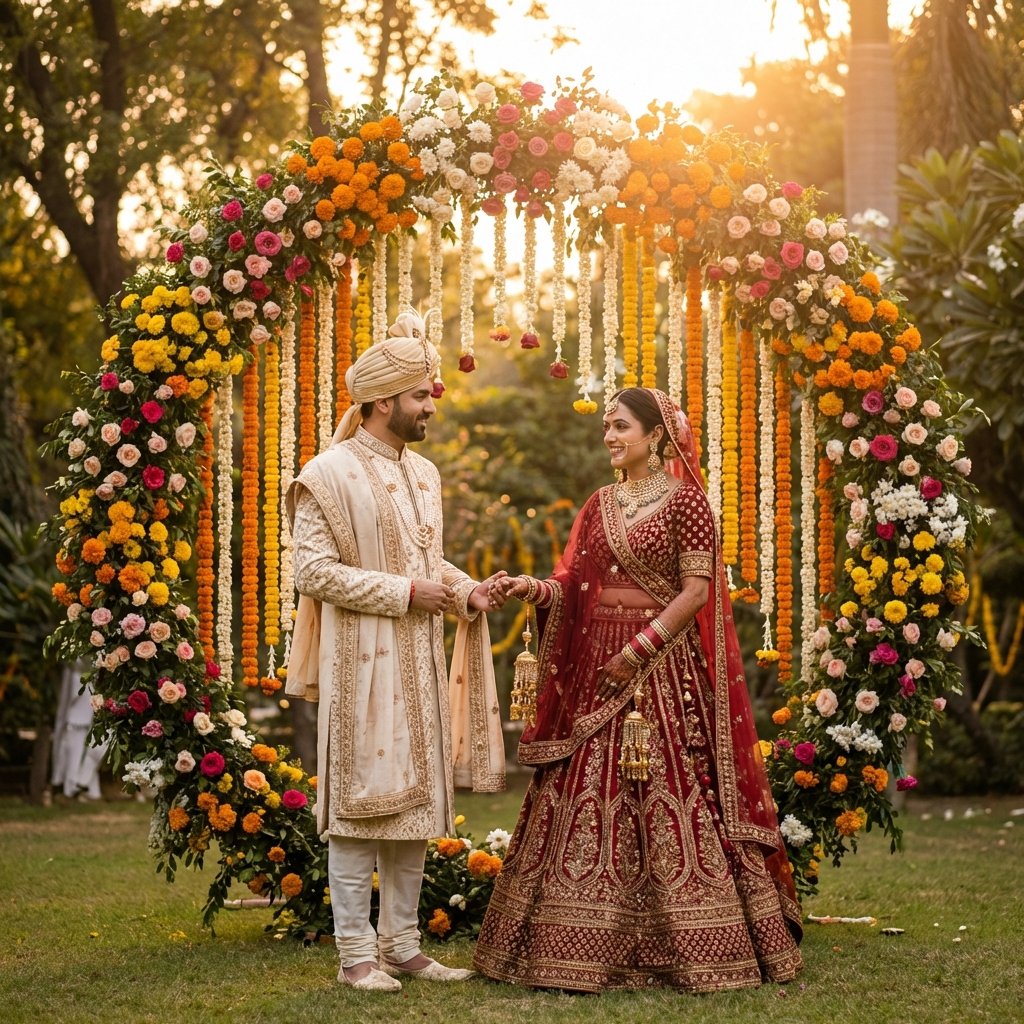 Wedding couple portrait